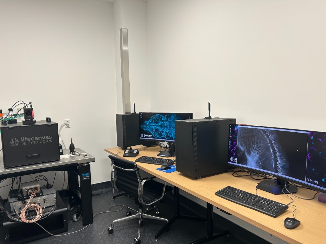 The SmartSPIM light-sheet microscope, for cleared tissue.